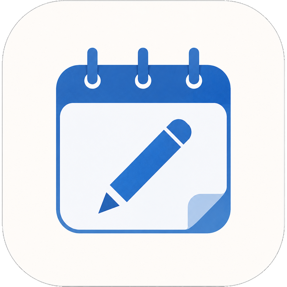 Designer Planner calendar and pencil app icon